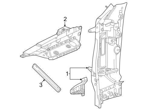 GM 86790206 Reinforcement, Front Body Hinge Pillar, Outer 86790206 GM Reinforcement, Front Body Hinge Pillar, Outer