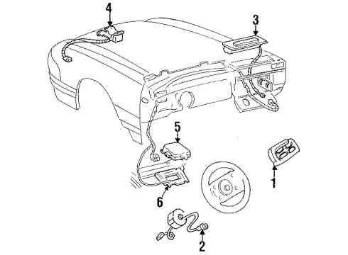16866100 GM Driver Air Bag, Gray