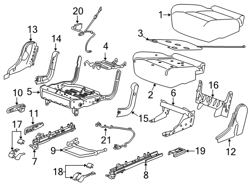 GM 84780442 Cover, Rear Seat Cushion, Jet Black 84780442 GM Cover, Rear Seat Cushion, Jet Black