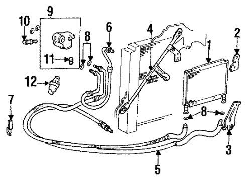 3533210 GM Oil Cooler Assembly Bracket, Upper