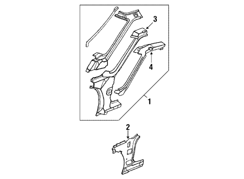 10128024 GM Reinforcement, Passenger Side