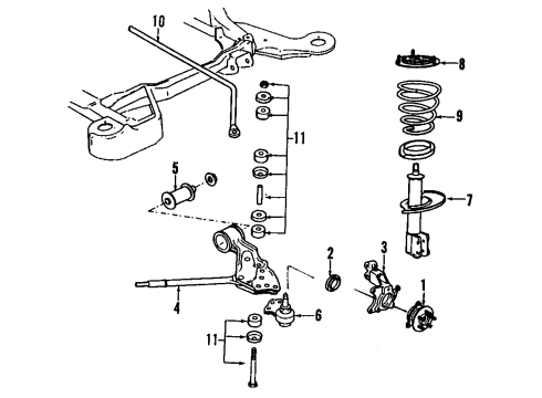 22064503 GM Macpherson Strut, Driver Side