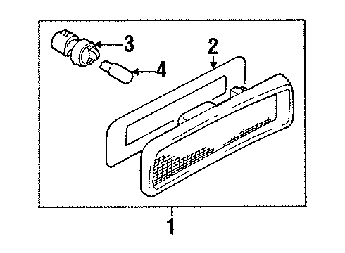 GM 91171648 Marker Lamp Assembly 91171648 GM Marker Lamp Assembly