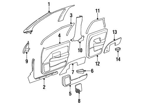 21043791 GM Insert Panel, Front Driver Side