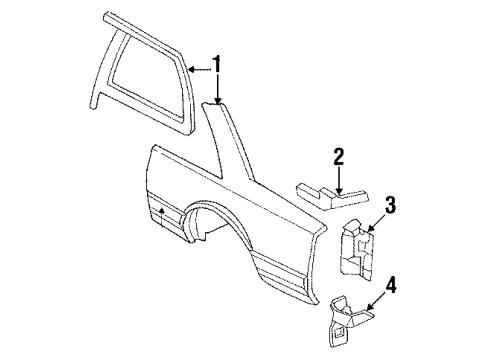 20749710 GM Quarter Panel, Passenger Side