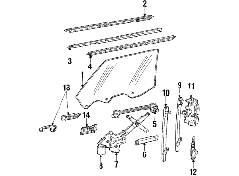 GM 20151039 Window Regulator, Front Driver Side 20151039 GM Window Regulator, Front Driver Side