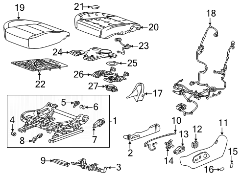 GM 13383906 Bolt, Rear Seat Cushion (With Frame) 13383906 GM Bolt, Rear Seat Cushion (With Frame)