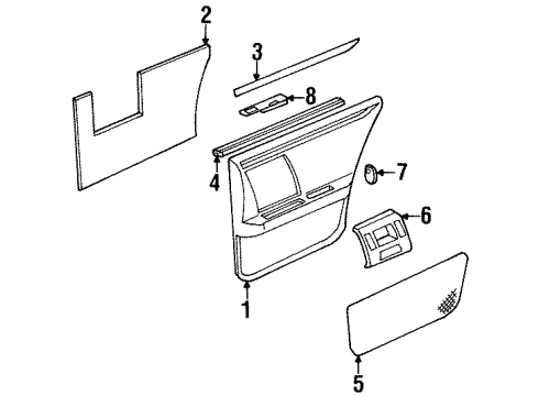 GM 17992385 Insert Strip, Driver Side 17992385 GM Insert Strip, Driver Side