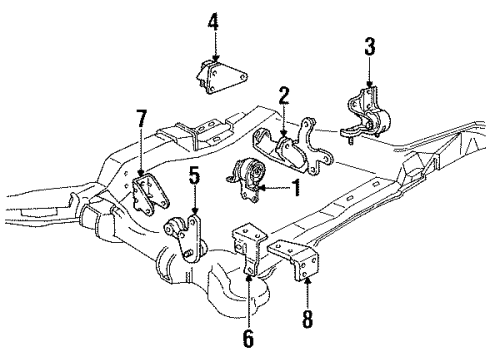 22188869 GM Transmission Mount, Driver Side