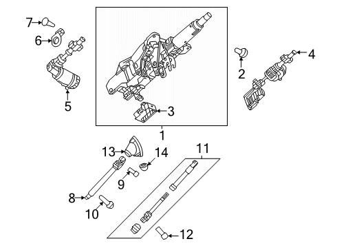 86796220 GM Cover Assembly-Instrument Panel Steering Column Trim Blackk