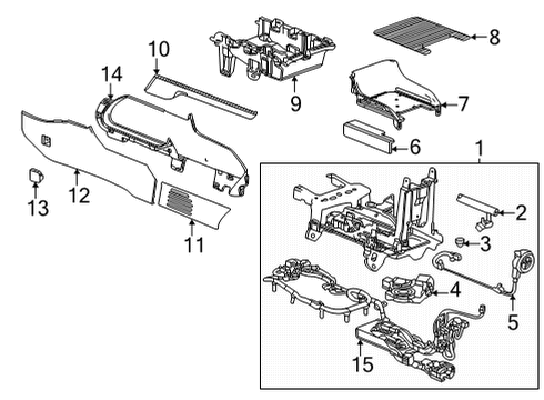 GM 86560510 Base Assembly-Front Floor Console 86560510 GM Base Assembly-Front Floor Console