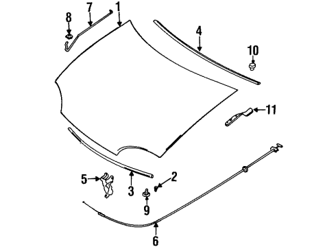 GM 96059918 Support Rod Hinge Pin 96059918 GM Support Rod Hinge Pin