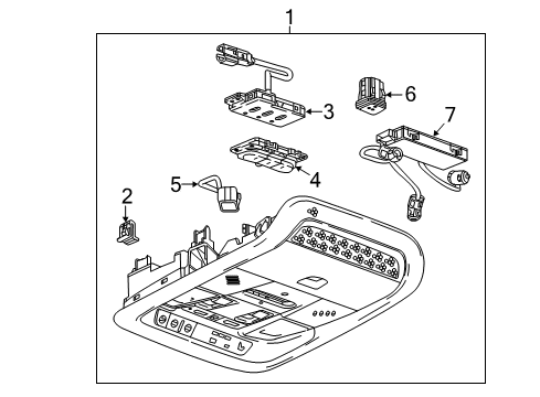 85018747 GM Console Assembly-Roof *Maple Sugar