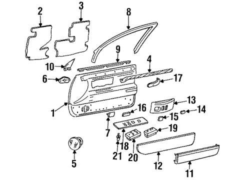 GM 16666122 Trim Cover, Passenger Side 16666122 GM Trim Cover, Passenger Side