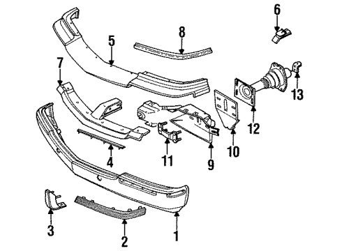 10234674 GM Face Bar, Rear