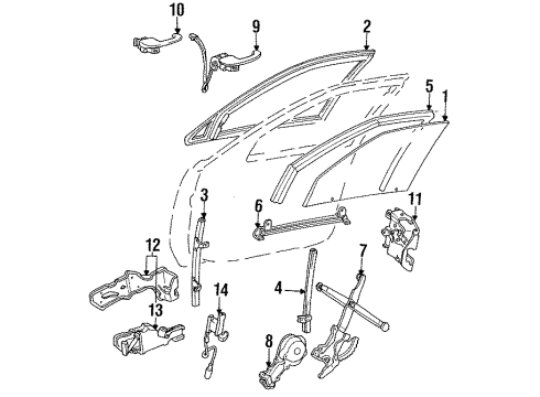 20657020 GM Run Channel, Front Passenger Side