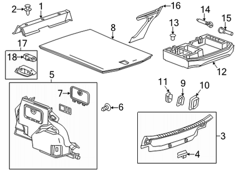 GM 84934074 Cover, Rear Compartment Trim, Jet Black 84934074 GM Cover, Rear Compartment Trim, Jet Black