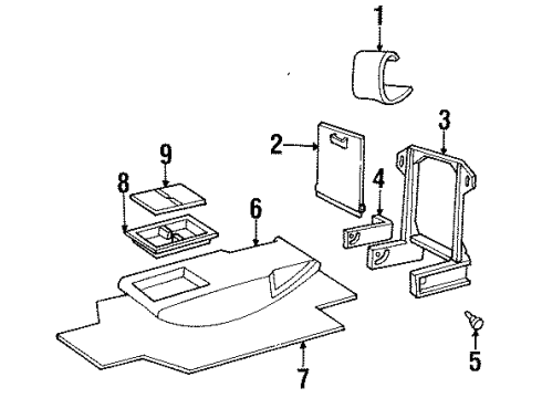 GM 12509687 Base Tray, Rear Center 12509687 GM Base Tray, Rear Center