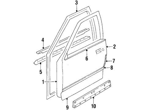 GM 12309186 Side Molding 12309186 GM Side Molding