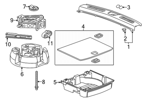 GM 85130357 Divider, Rear Compartment Trim 85130357 GM Divider, Rear Compartment Trim