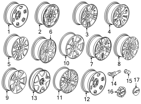 GM 84209638 Wheel, Alloy, Rear 84209638 GM Wheel, Alloy, Rear