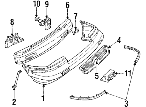 10191946 GM Molding, White, Passenger Side