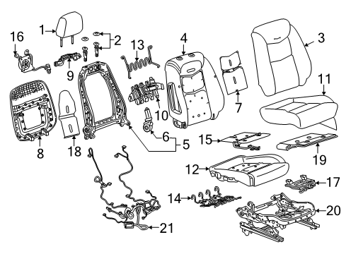 11548557 GM Rivet, Front Seat Back Panel