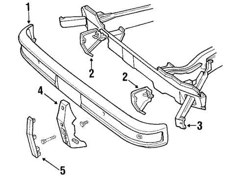 GM 15645210 Face Bar Mount, Passenger Side 15645210 GM Face Bar Mount, Passenger Side