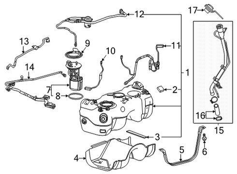 GM 42688347 Pipe, Fuel Line 42688347 GM Pipe, Fuel Line