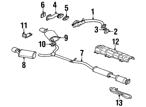 GM 12558361 Exhaust Pipe 12558361 GM Exhaust Pipe