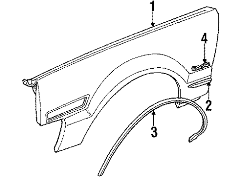 GM 22504944 Fender, Front Passenger Side 22504944 GM Fender, Front Passenger Side