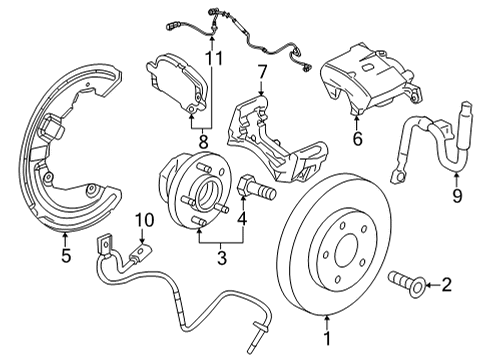 85119377 GM ABS Sensor Mount Bracket, Passenger Side