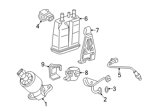 GM 87860616 Canister, Fuel Tank Evaporator/Purge Control 87860616 GM Canister, Fuel Tank Evaporator/Purge Control