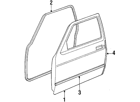 12544577 GM Door Shell, Driver Side