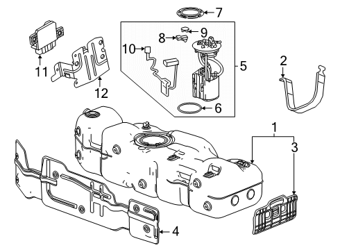 GM 12733320 Pump Assembly-Fuel 12733320 GM Pump Assembly-Fuel
