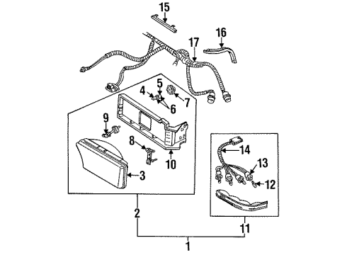 GM 16513647 Composite Headlamp, Driver Side 16513647 GM Composite Headlamp, Driver Side