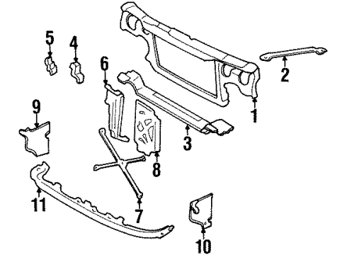 25526864 GM Lower Tie Bar Bracket, Front