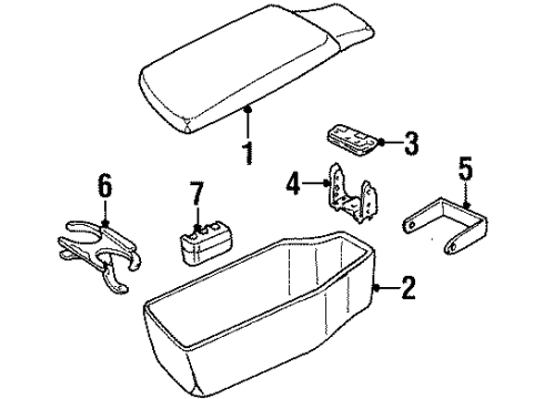 GM 12530076 Armrest Assembly 12530076 GM Armrest Assembly