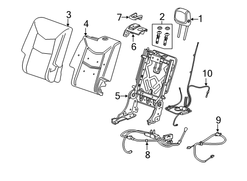 GM 85554308 Cover, Rear Seat Back, Black 85554308 GM Cover, Rear Seat Back, Black