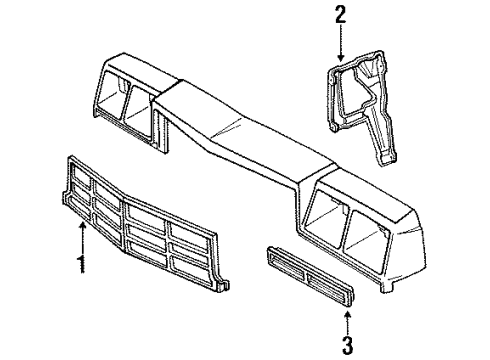 25522168 GM Grille Center Support