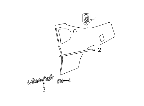 GM 88894530 Decal, Rear 88894530 GM Decal, Rear