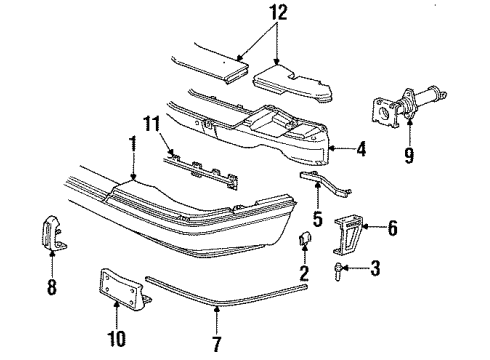 25644601 GM Bumper Filler, Front