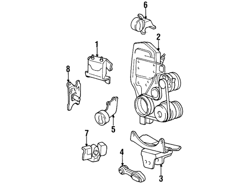 22587448 GM Mount Bracket