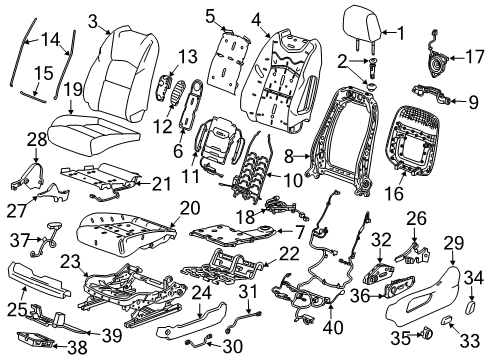 13525368 GM Frame, Front Seat Cushion