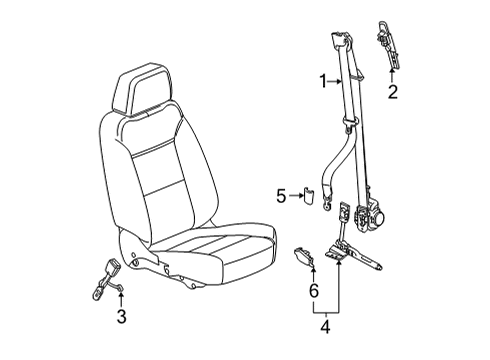 85532328 GM Retractor Kit-Front Seat Belt *Light Titani