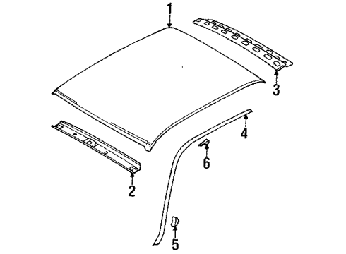 GM 30013813 Drip Rail, Driver Side 30013813 GM Drip Rail, Driver Side