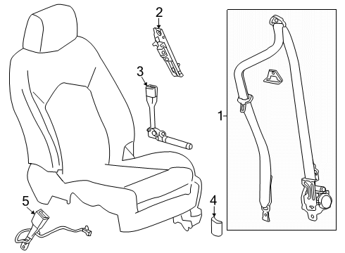 GM 85642072 Retractor Kit, Seat Belt 85642072 GM Retractor Kit, Seat Belt