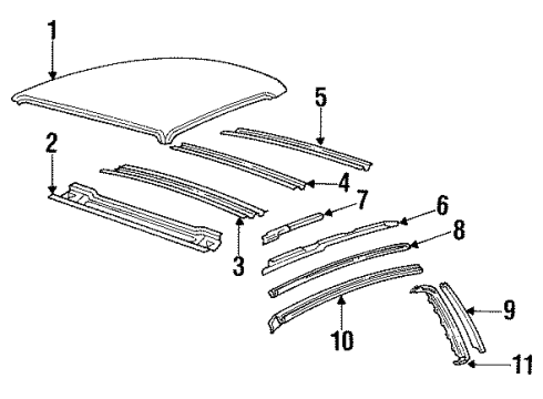 GM 20414608 Drip Molding Retainer, Passenger Side 20414608 GM Drip Molding Retainer, Passenger Side