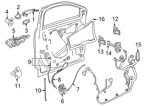 GM 13553116 Latch, Front Side Door 13553116 GM Latch, Front Side Door