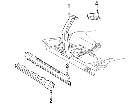 GM 1708510 Sill Plate, Front 1708510 GM Sill Plate, Front
